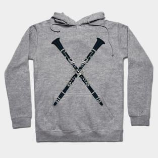 Clarinets Forming an X Hoodie